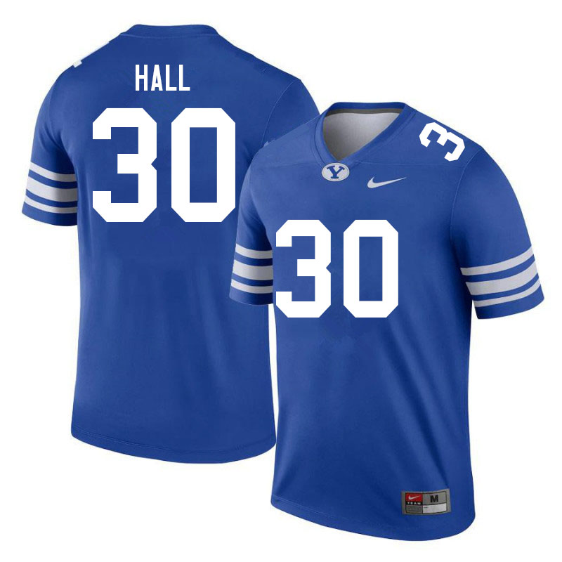 Men #30 Kyson Hall BYU Cougars College Football Jerseys Sale-Royal